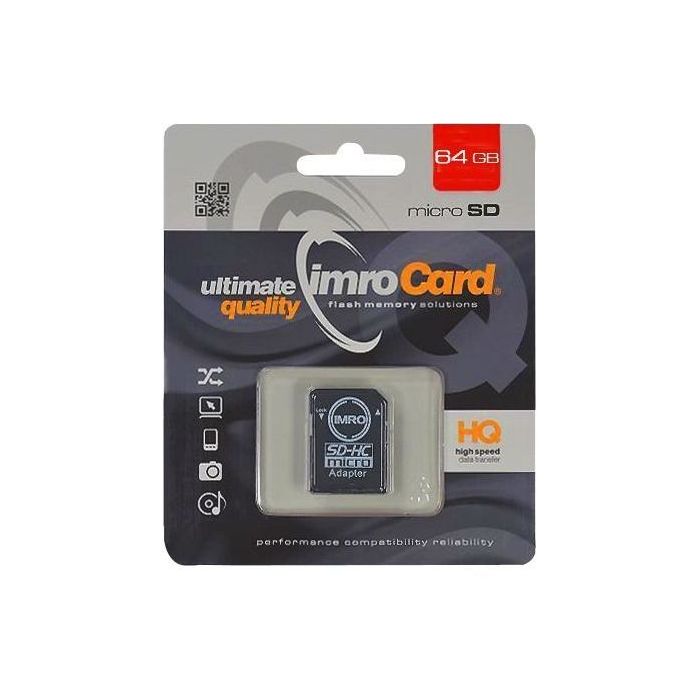 Pamäťová karta micro SD 64GB Class 10 s adaptérom IMRO
