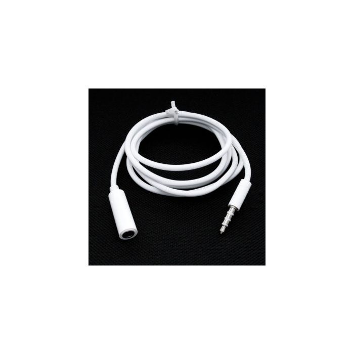 Biely predlžovací kábel, 3.5mm jack