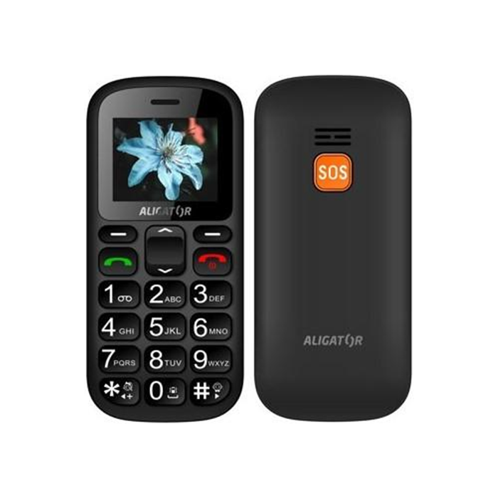 Aligator A321 Senior, Dual SIM, Grey - SK distribúcia + stolná nabíjačka