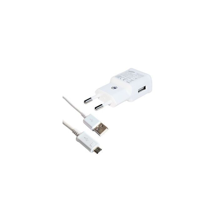 Sieťová nabíjačka Samsung EP-TA50EWE + ECB-DU4AWE Micro 1.5A, 7.5W biela (Bulk)