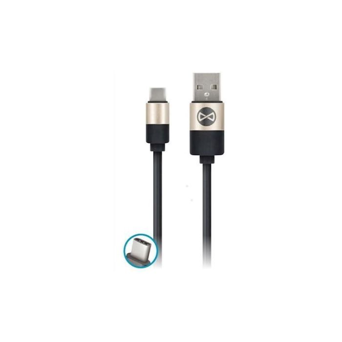 Forever modern Cable USB-A/USB-C, 1m, black