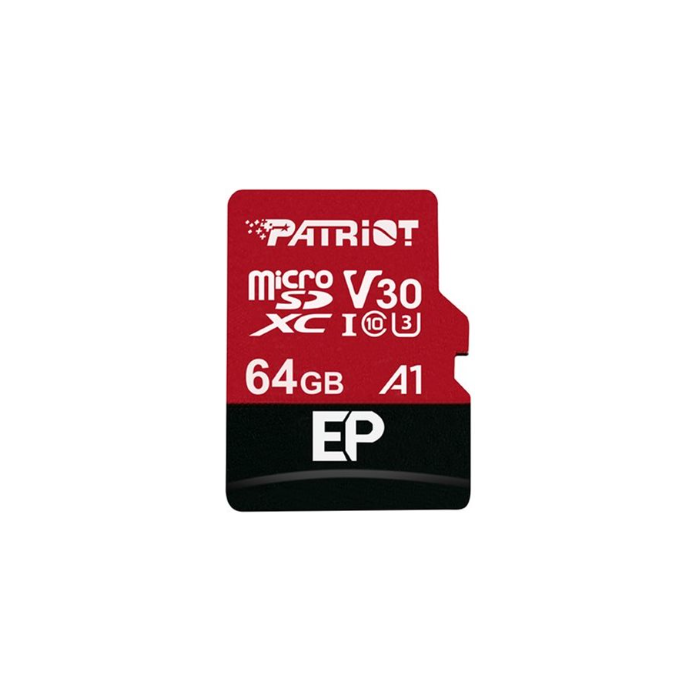 Pamäťová karta Patriot V30 A1 64GB microSDXC class 10 U3 100/80MB/s + adaptér
