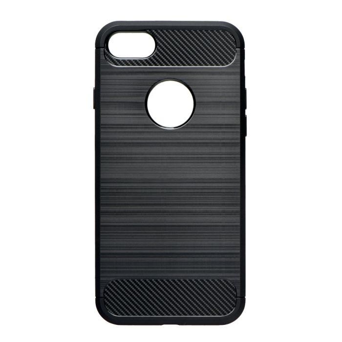 Pevné silikónové Forcell Carbon pre Samsung Galaxy A7 2018 čierne