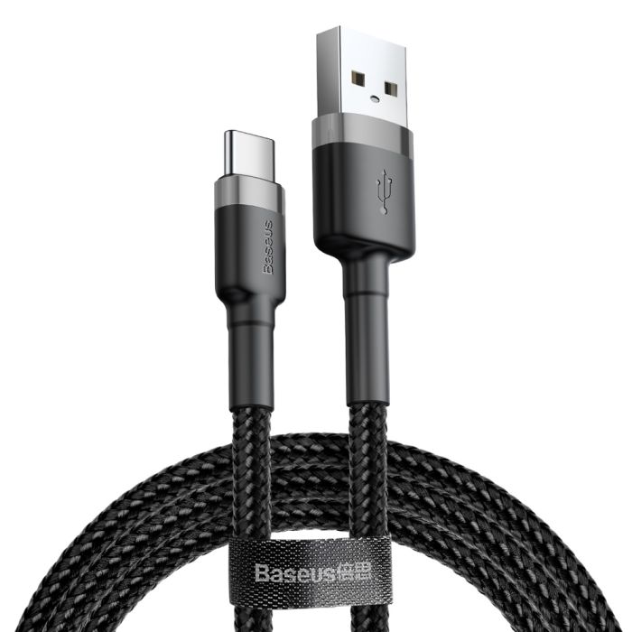 Kábel Baseus Cafule USB typ-C 0.5 m čierno-sivý
