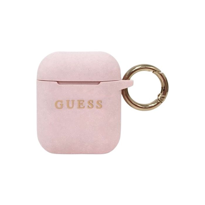 Guess Silicone Case AirPods 1/2 GUACCSILGLLP Pink