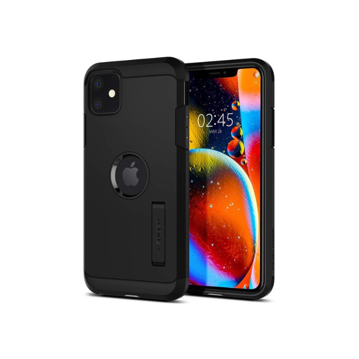 Odolné puzdro na Apple iPhone 11 Spigen Tough Armor čierne
