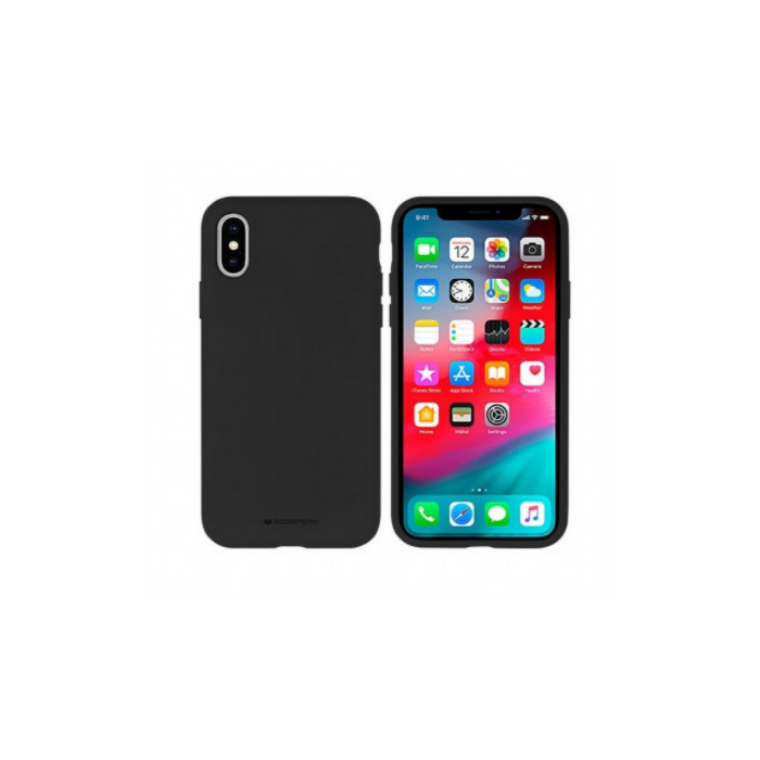 Silikónové puzdro na Apple iPhone XR Mercury Silicone čierne