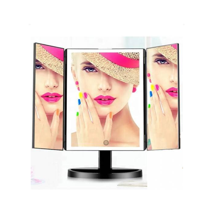 Kozmetické Make-Up zrkadlo iMirror 3D Fascinate trojpanelové s LED Line osvetlením čierne