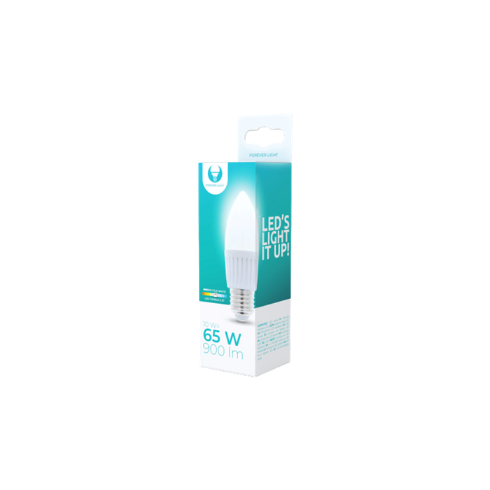 Smart žiarovky Forever LED bulb E27 C37 10W 230V 6000K 1050lm ceramic