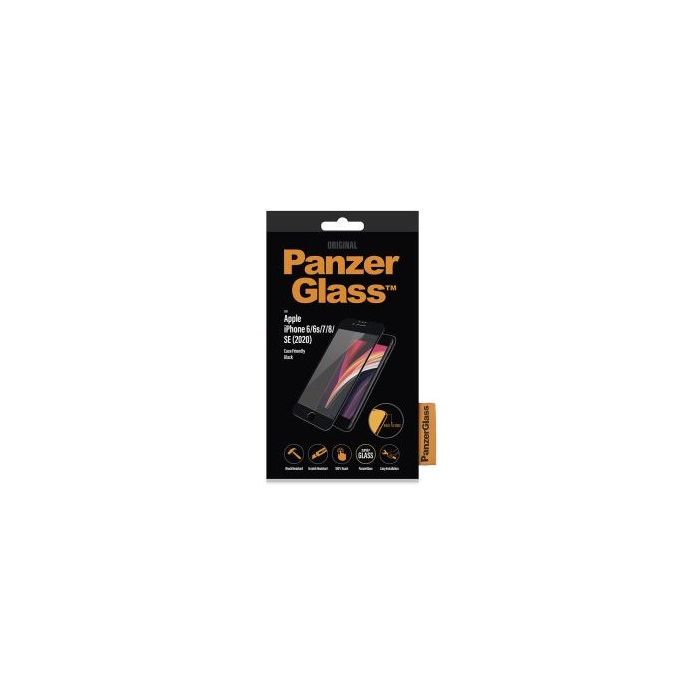 PanzerGlass tvrdené sklo Case Friendly pre iPhone SE 2020/8/7/6s/6 čierne
