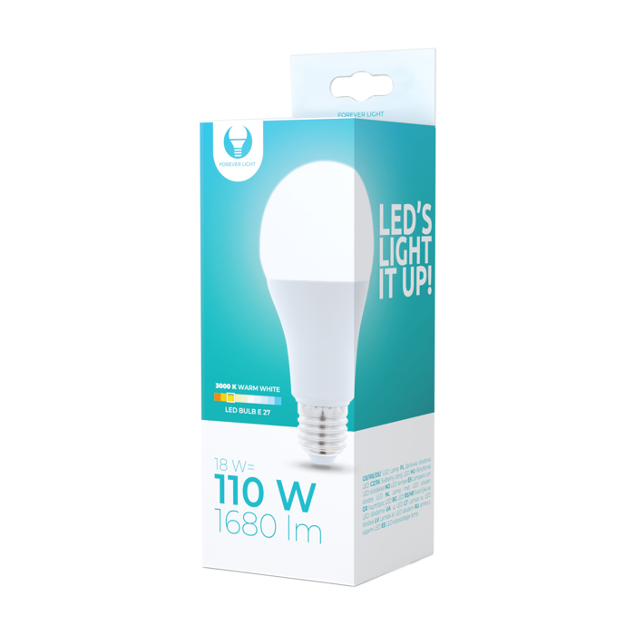LED žiarovka Forever E27 A65 18W 230V 3000K 1680lm