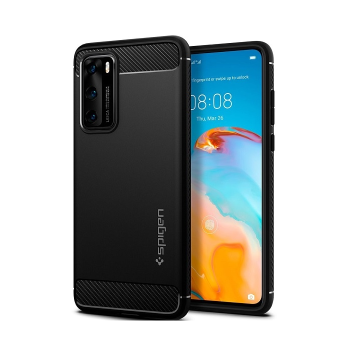 Silikónové puzdro Spigen Rugged Armor na Samsung Galaxy M31s M317 čierne