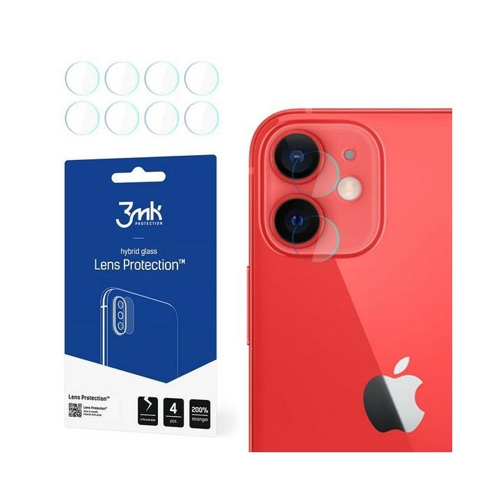Ochranné sklo na fotoaparát Apple iPhone 12 mini 3MK Flexible (4ks)