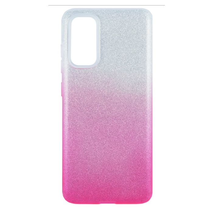 Silikónové puzdro na Samsung Galaxy S20 G980 Shine Bling transparentno-ružové