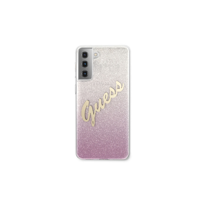 Puzdro Guess GUHCS21MPCUGLSPI na Samsung Galaxy S21 Plus 5G Vintage ružové
