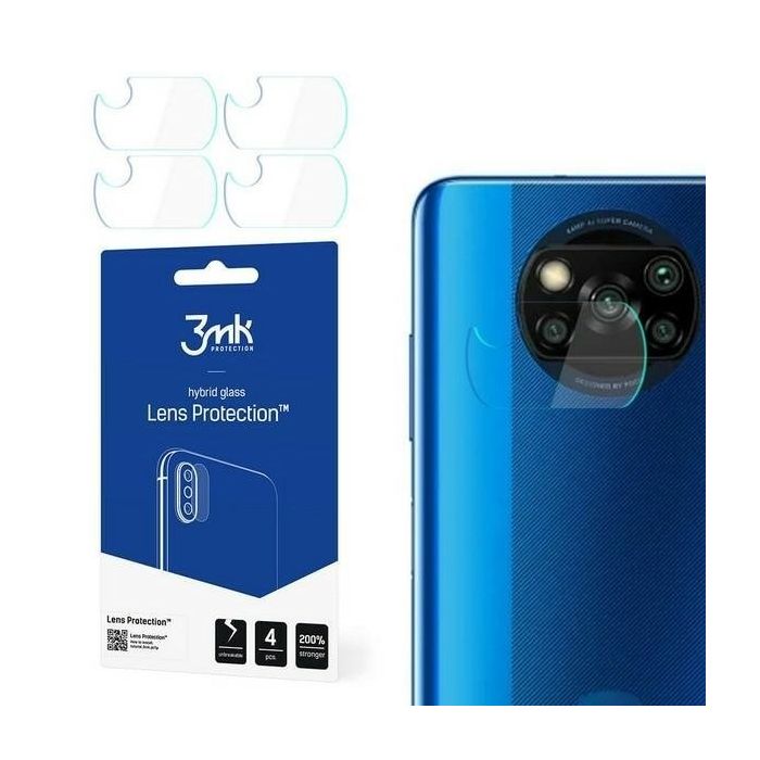 Ochranné sklo na fotoaparát Xiaomi Poco X3 3MK Flexible (4ks)