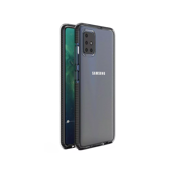Silikónové puzdro na Samsung Galaxy S21 G5 Spring transparentno-čierne 