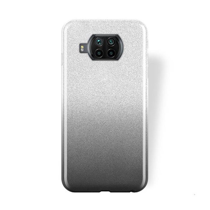 Silikónové puzdro na Xiaomi Mi 10T Lite Forcell Shining strieborno čierne