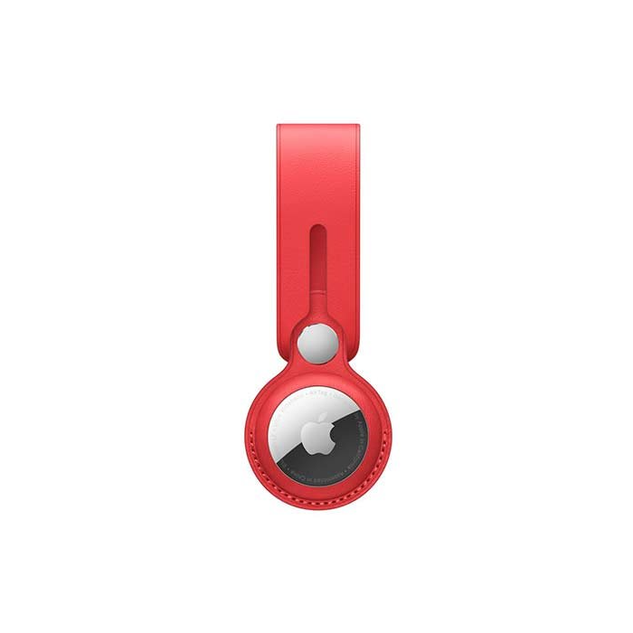 Kožená kľúčenka na Apple AirTag červená