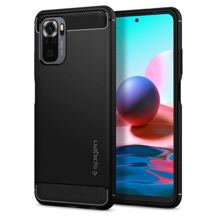 Odolné puzdro na Xiaomi Redmi Note 10/10s Spigen Rugged Armor čierne