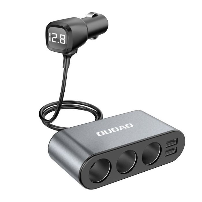 Autonabíjačka Dudao 2xUSB/3x 3.4A čierna