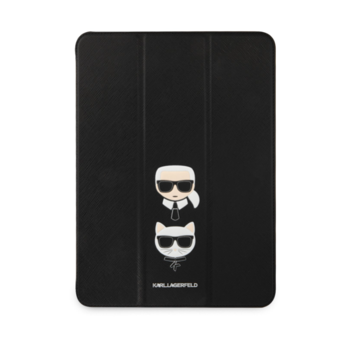 Puzdro Karl Lagerfeld na Apple iPad Pro 12.9 KLFC12OKCK Karl Lagerfeld and Choupette Head Saffiano čierne