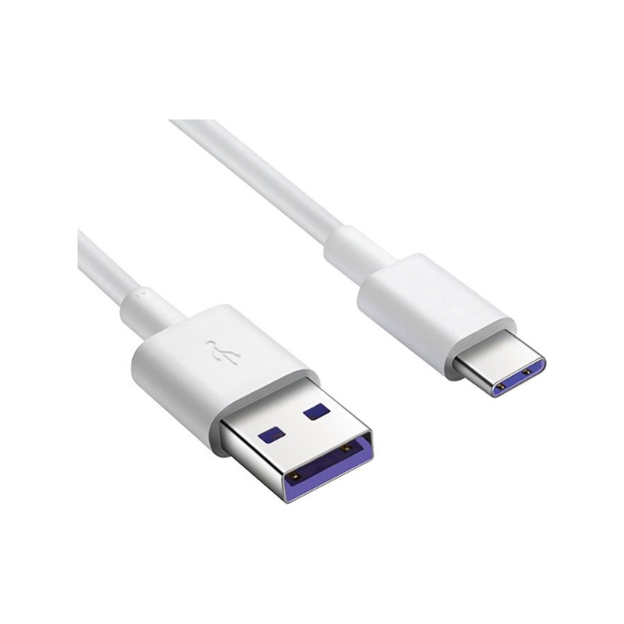 Huawei AP71, USB-A na USB-C, 5A, 1m, biely (Bulk)