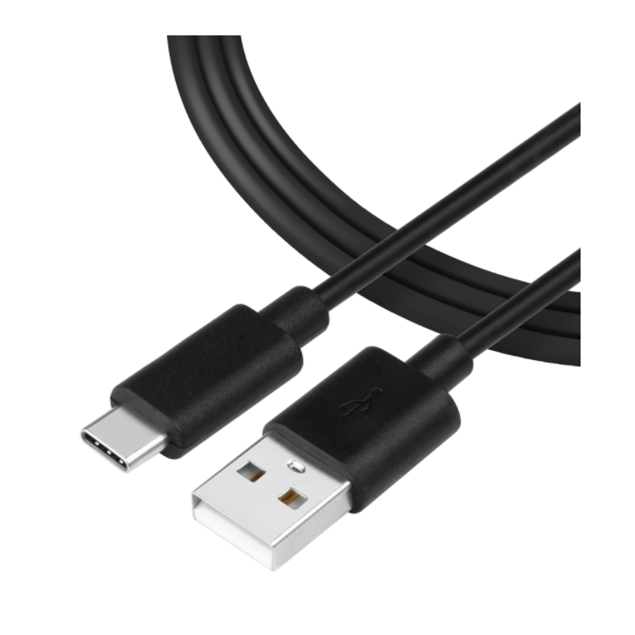 Kábel Tactical Smooth Thread USB-A/USB-C 0.3 m čierny