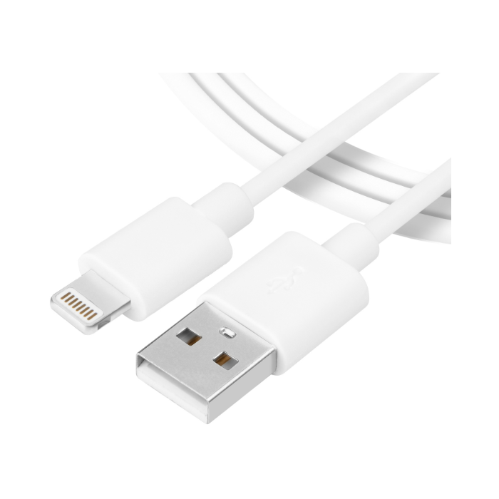 Kábel Tactical Smooth Thread 014, USB-A na Lightning, 10.5W 5V/2.1A, 1m, biely