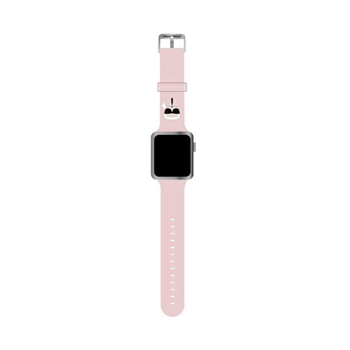 Náhradný remienok na Apple Watch 42/44mm KLAWLSLKP Karl Lagerfeld Karl Head ružový