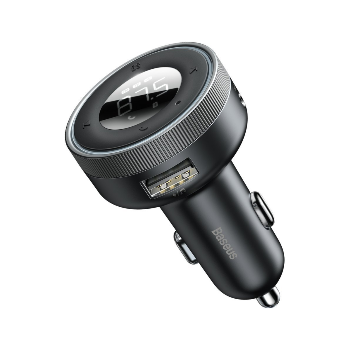 FM transmiter Baseus Enjoy CCLH-01, 2x USB + 3.5mm jack, BT 5.0, 3.4A, čierny