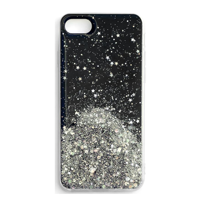 Silikónové puzdro na Xiaomi Redmi 9T/Poco M3 Star Glitter čierne