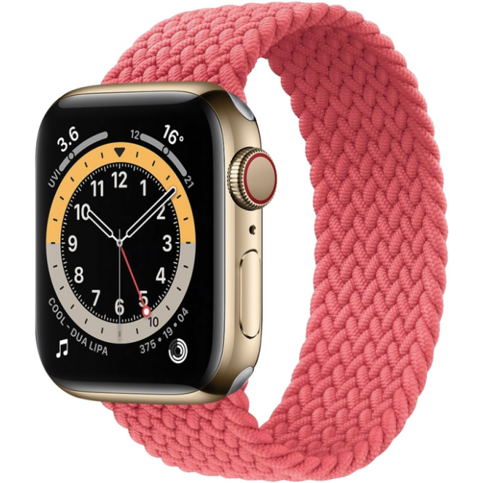 Náhradný remienok na Apple Watch 38/40/41mm COTECi Nylon Braided Strap 125 mm Pink Punch