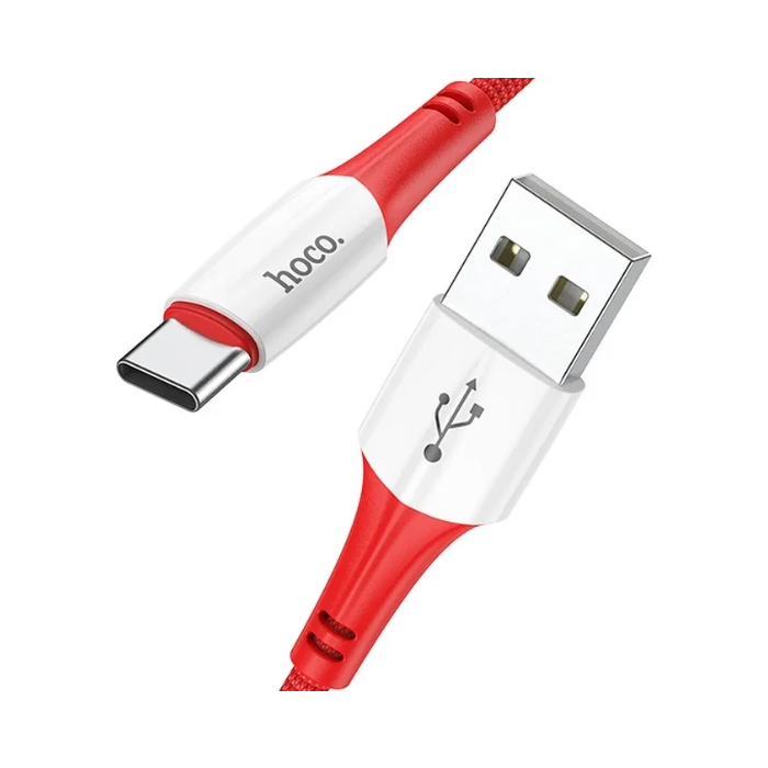 Kábel HOCO Ferry X70, USB na USB-C 3A, 1m, červený