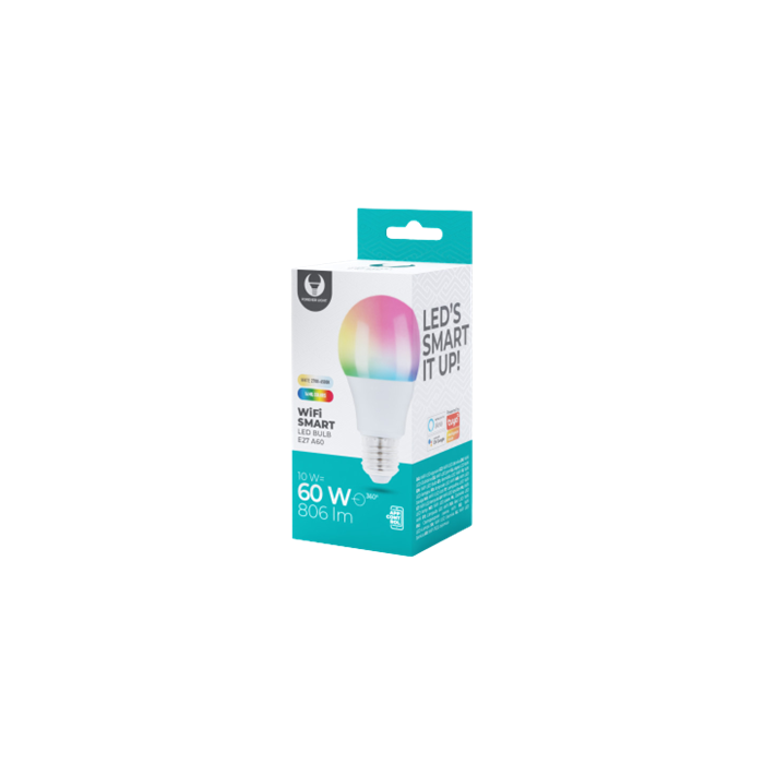Smart žiarovka Forever LED Bulb E27 A60 10W RGB+CCT+DIM Tuya 806lm 230V 