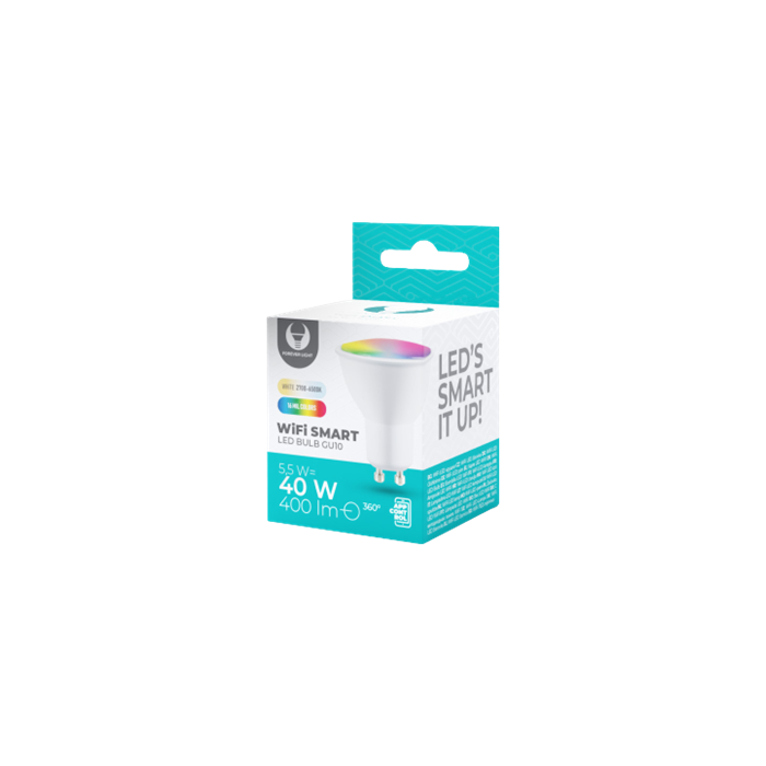 Smart žiarovka Forever LED Bulb GU10 5,5W RGB+CCT+DIM Tuya 400lm 230V
