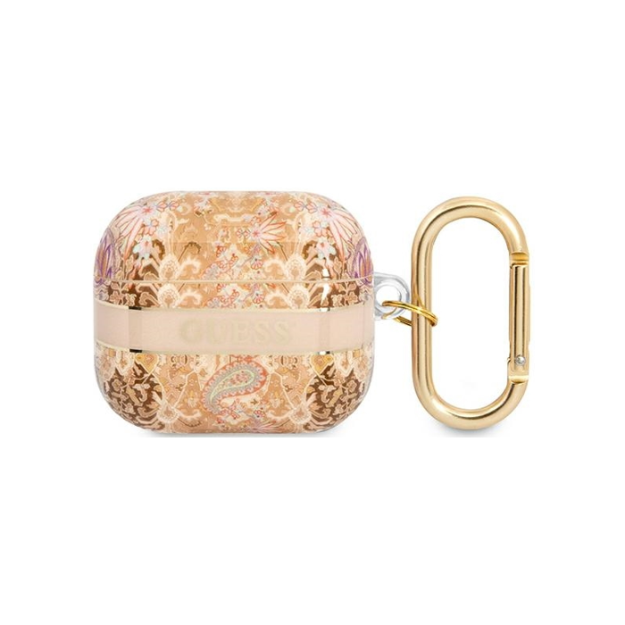 Silikónové puzdro Guess na Apple Airpods 3 GUA3HHFLD Paisley zlaté