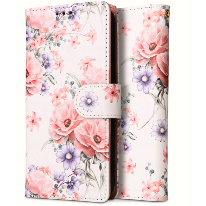 Diárové puzdro na Samsung Galaxy M13 Tech-protect kvety 1