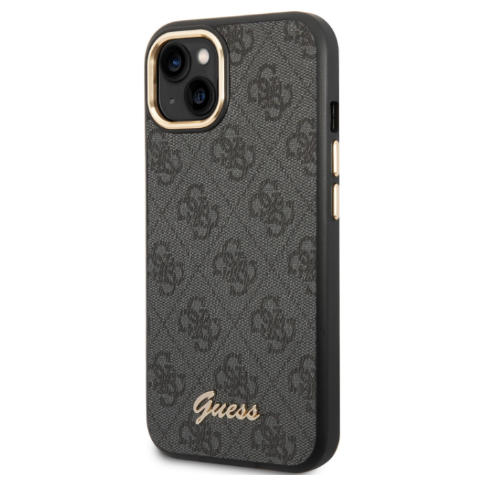 Plastové puzdro Guess na Apple iPhone 14 Plus GUHCP14MHG4SHK 4G Metal Camera Outline čierne