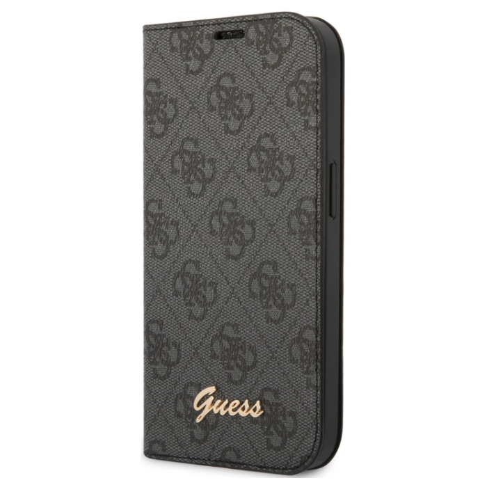 Diárové puzdro Guess na Apple iPhone 14 Pro GUBKP14LHG4SHK 4G Metal Camera Outline čierne