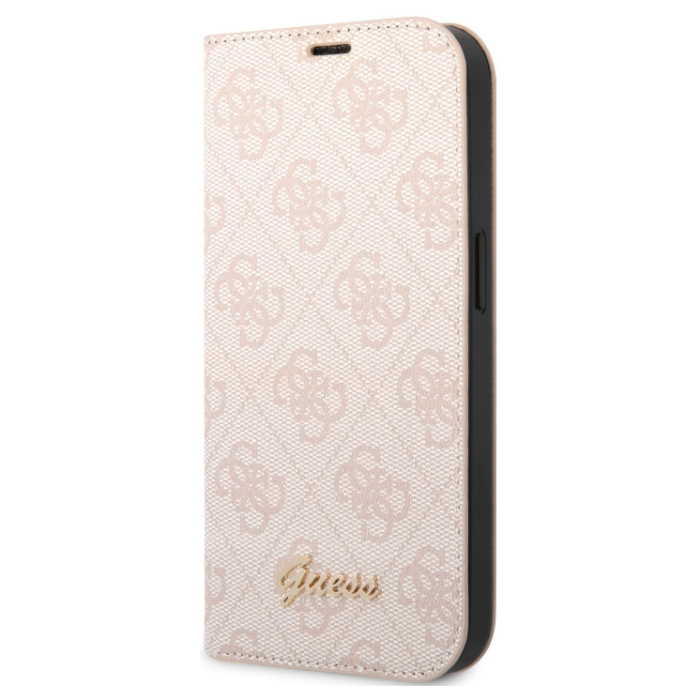 Diárové puzdro Guess na Apple iPhone 14 Plus GUBKP14MHG4SHP 4G Metal Camera Outline ružové