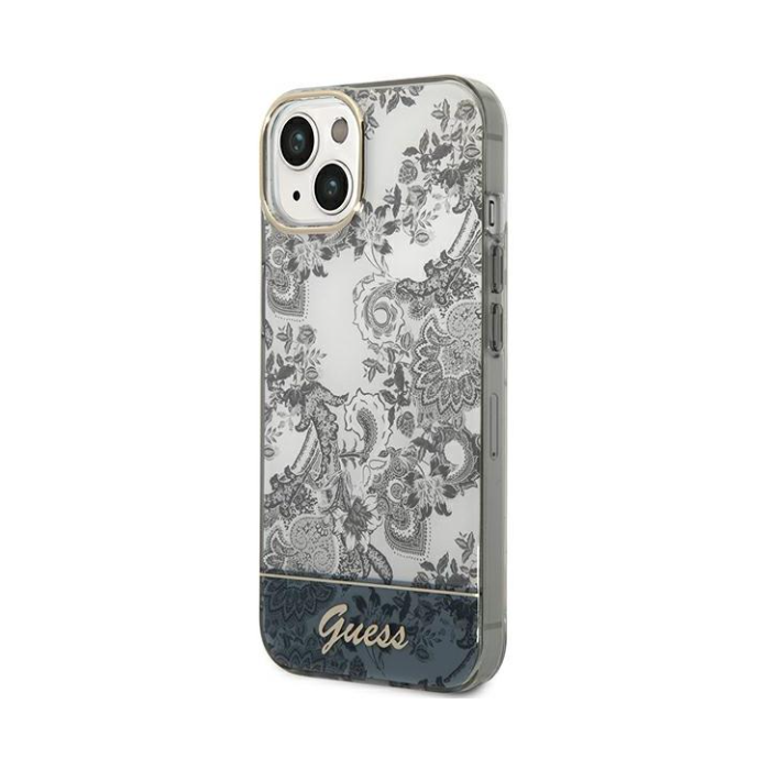Plastové puzdro Guess na Apple iPhone 14 Pro GUHCP14LHGPLHG Toile De Jouy sivé