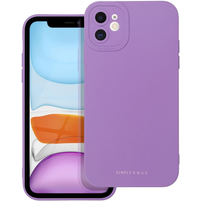 Silikónové puzdro na Apple iPhone 11 Roar Luna fialové