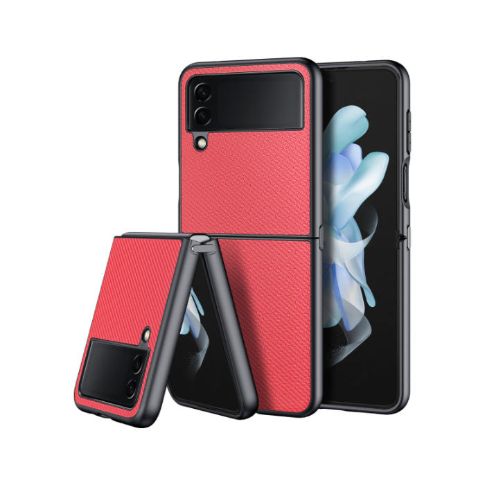 Plastové puzdro na Samsung Galaxy Z Flip 4 F721 Dux Ducis Fino Nylon červené