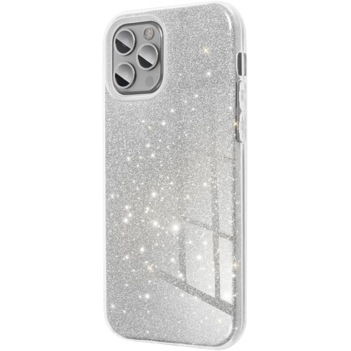 Silikónové puzdro na Xiaomi Redmi 10C/Poco C40 Shining strieborné