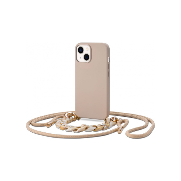 Silikónové puzdro na Apple iPhone 11 Tech-Protect Icon Chain béžové