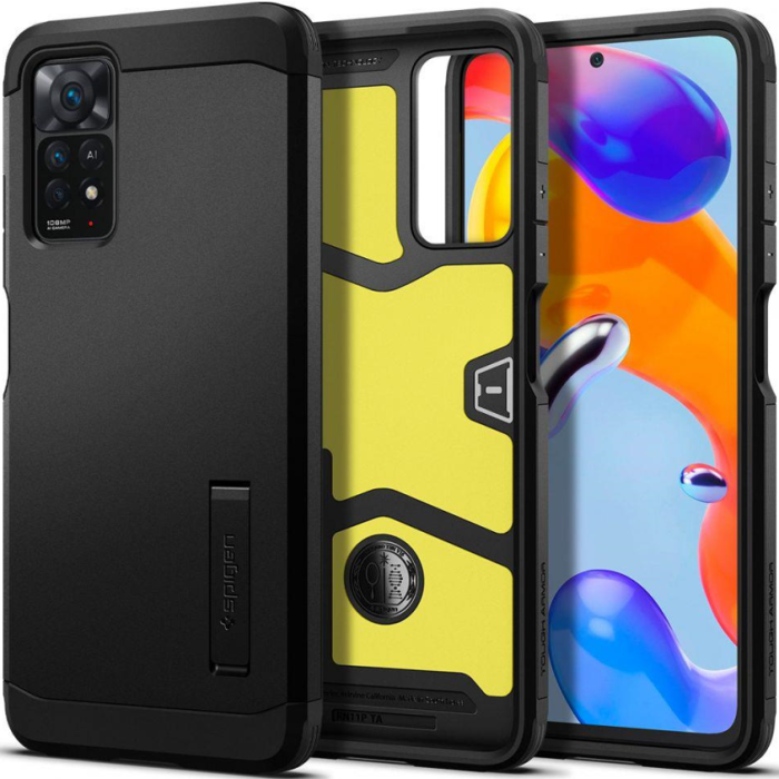 Odolné puzdro na Xiaomi Redmi Note 11 Pro 4G/5G Spigen Tough Armor čierne
