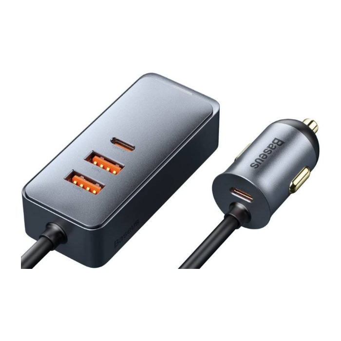 Baseus Share Together 2in1 CCBT-A0G PD 120W 2x USB 2x USB-C sivá
