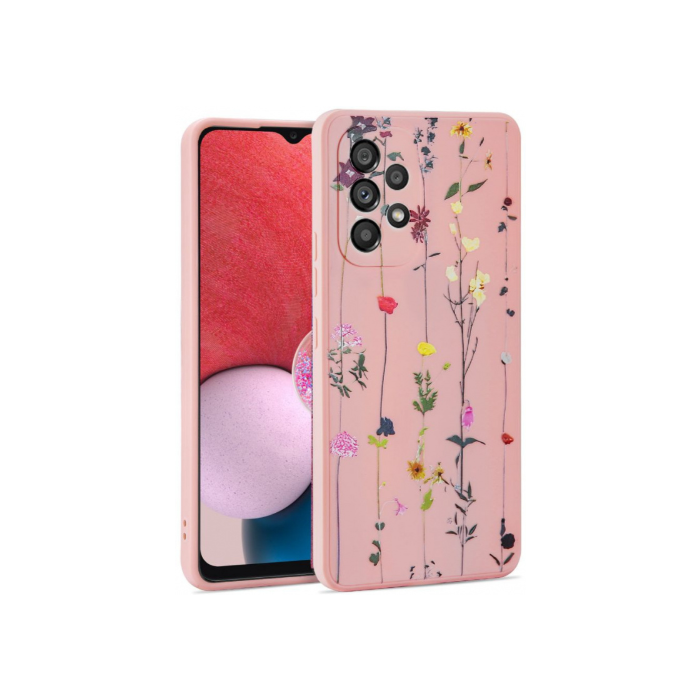 Silikónové puzdro na Samsung Galaxy A13 A135 Tech Protect Mood Garden ružové