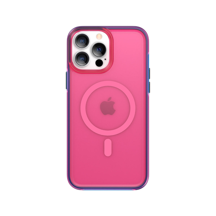 Silikónové puzdro na Apple iPhone 13 Kingxbar PQY Fluorescence MagSafe červené